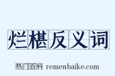 烂椹反义词是什么意思的图片